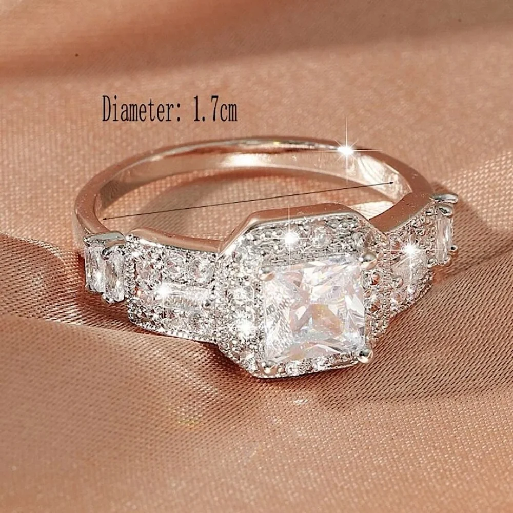 Gorgeous Zircon Geometric Ring